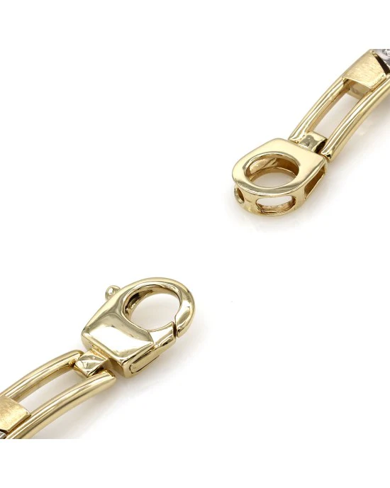Gentleman's Diamond Link Bracelet in Gold - Image 2
