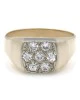 Gentleman's Diamond Square Top Ring - Image 2