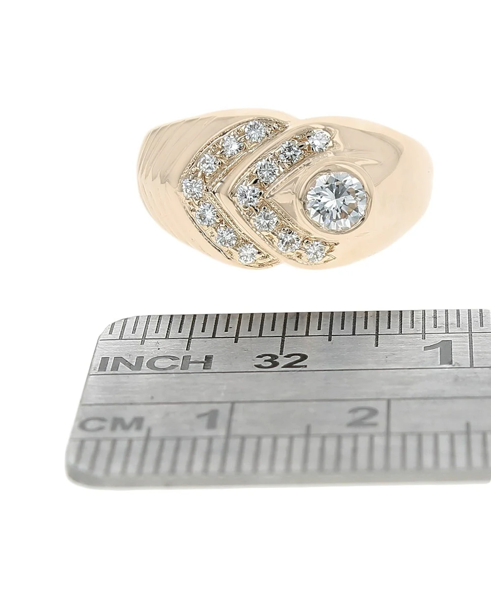 Gentlemans Diamond Step Side Ring - Image 3