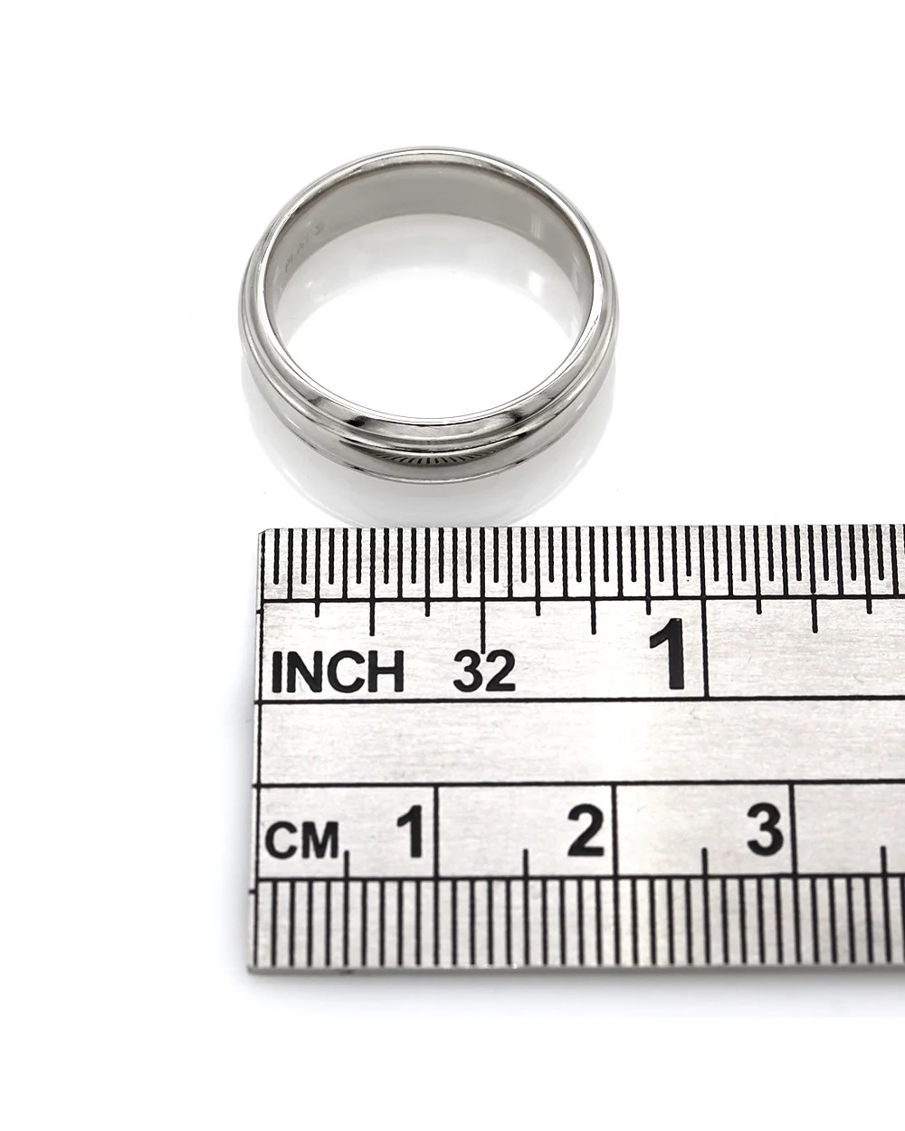 Gentlemans Edged Wedding Band in Platinum - Image 3