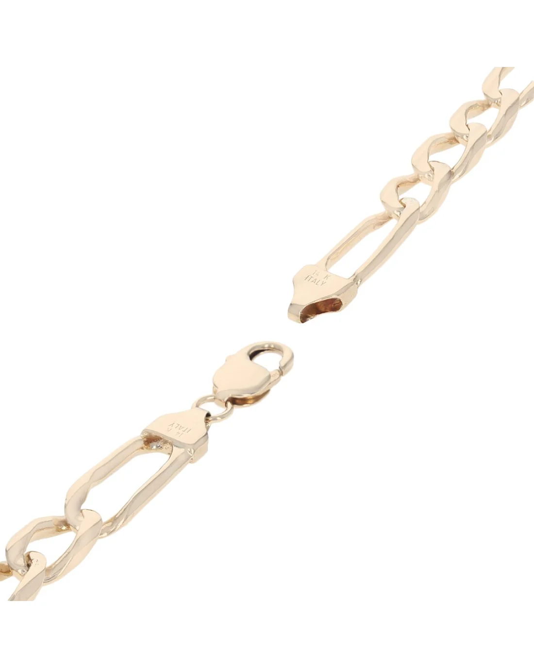 Gentlemans Figaro Link Chain Bracelet in Gold - Image 2