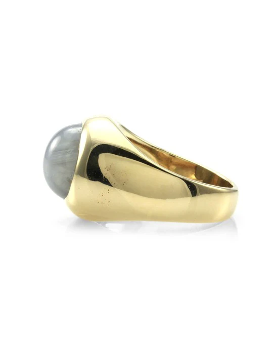 Gentleman's Gray Star Sapphire Ring - Image 4