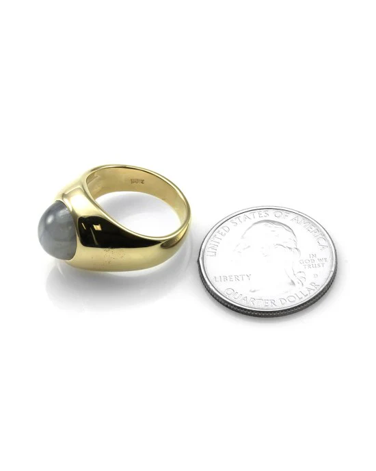 Gentleman's Gray Star Sapphire Ring - Image 6