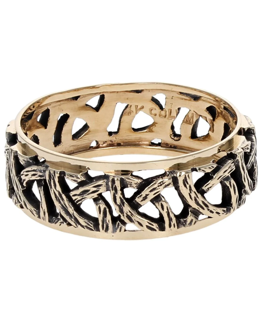 Gentlemans Open Antiqued Twig Band - Image 2