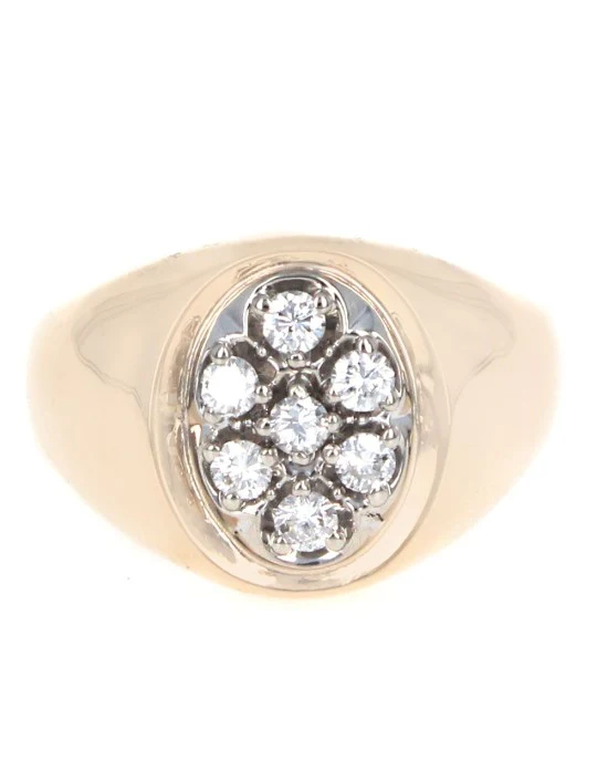 Gentleman's Oval Top Diamond Ring - Image 2