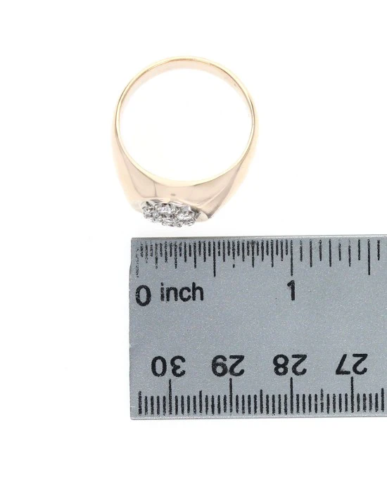 Gentleman's Oval Top Diamond Ring - Image 3