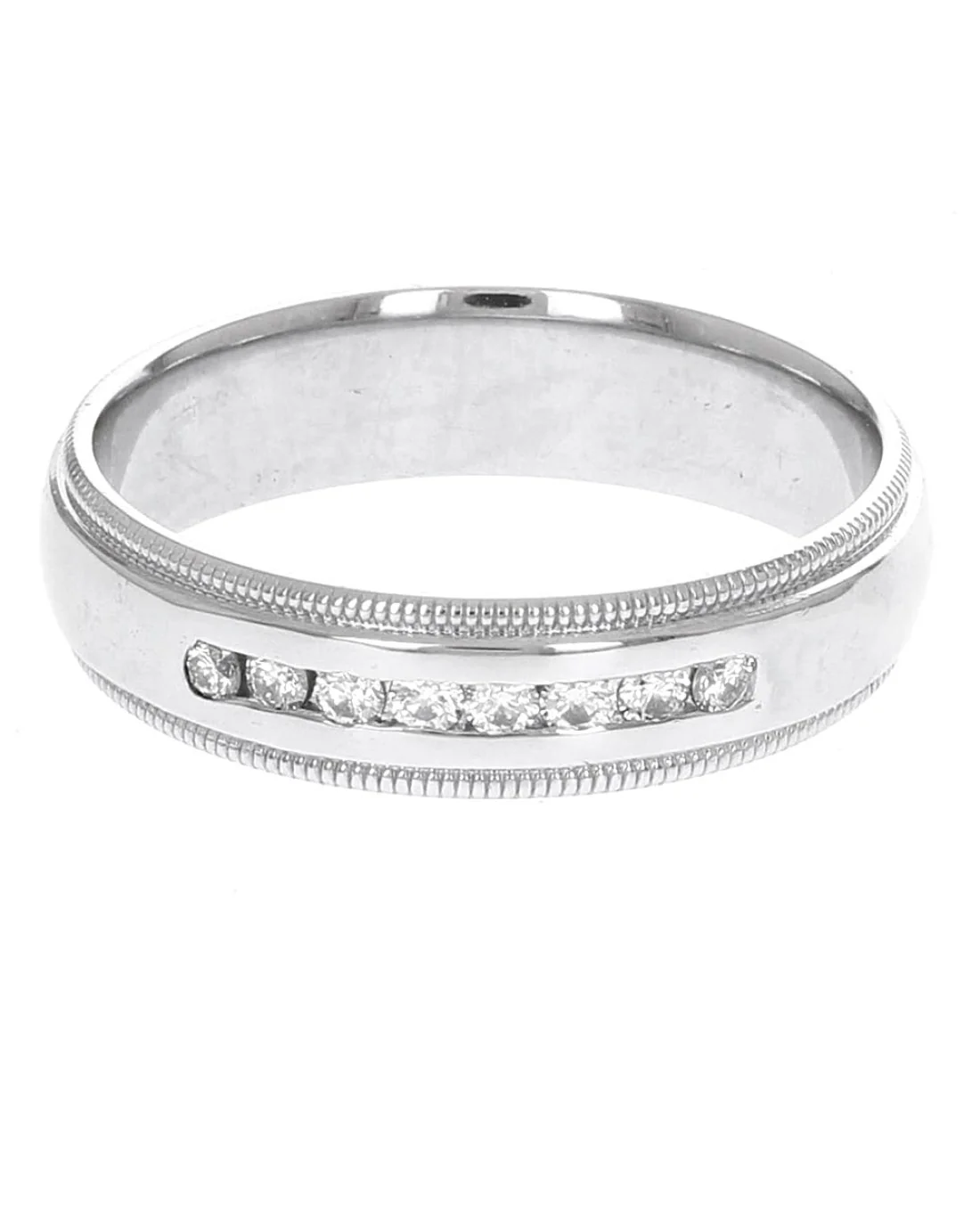 Gentlemans Platinum Diamond Band - Image 2