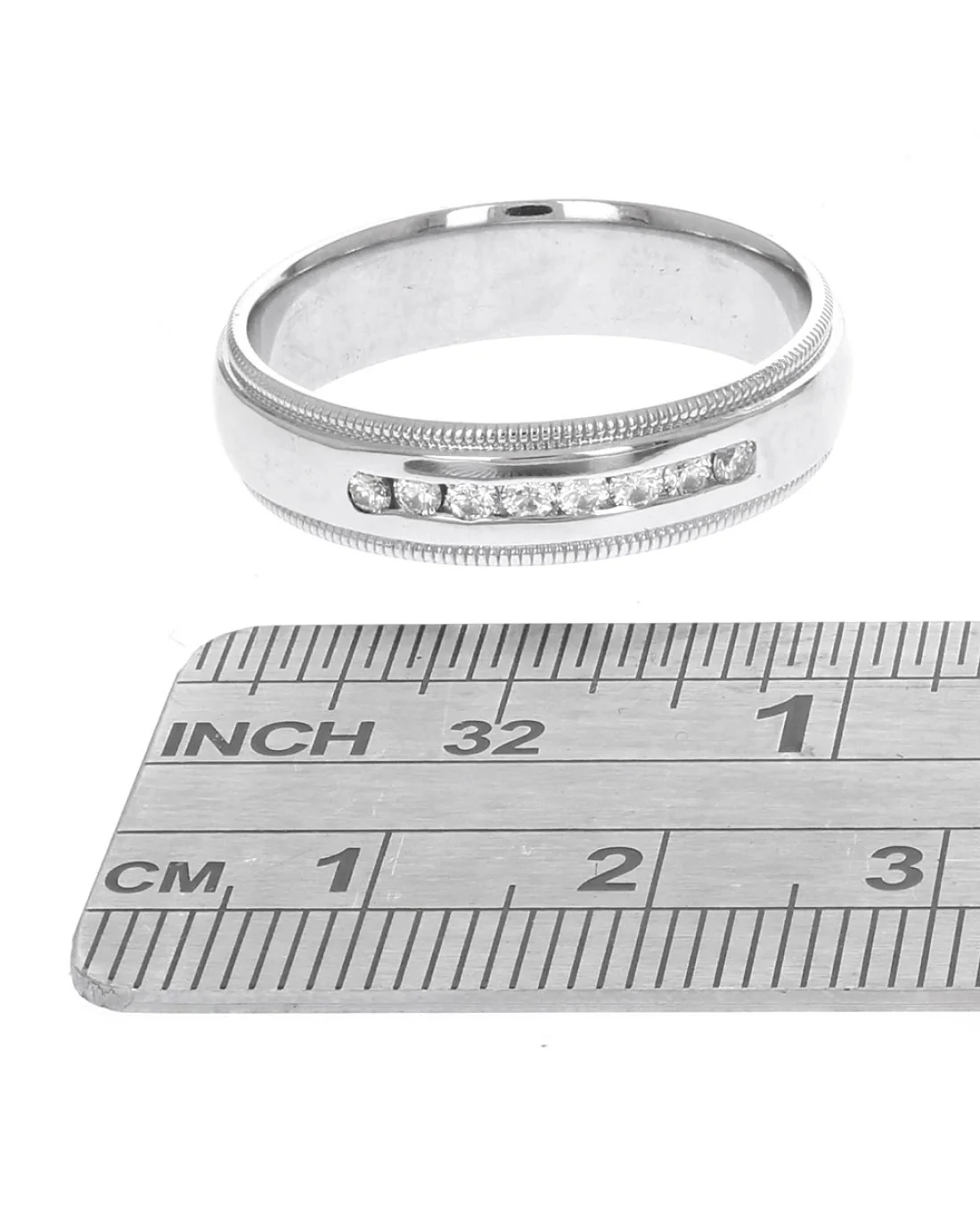 Gentlemans Platinum Diamond Band - Image 3
