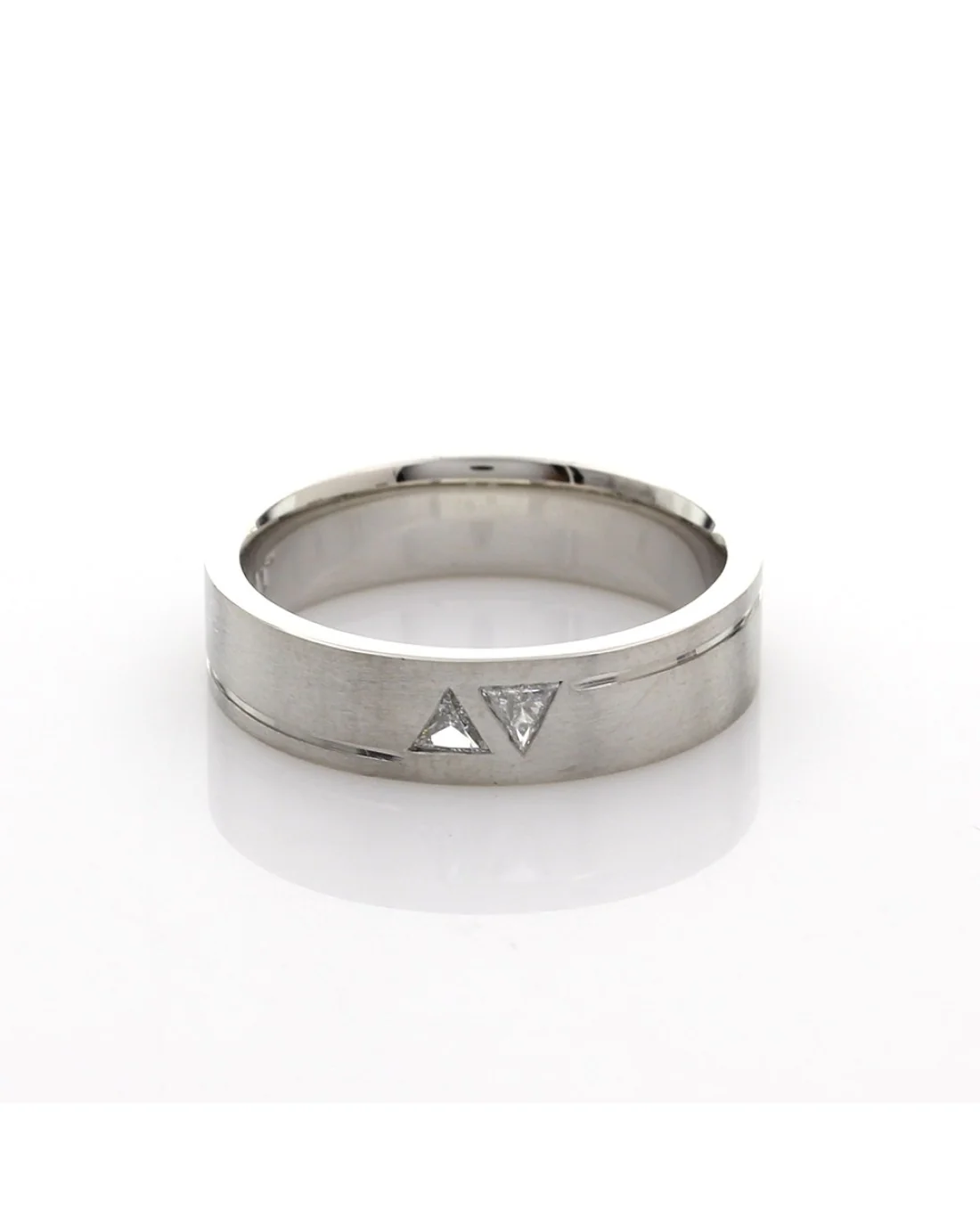 Gentlemans Trilliant Diamond Accent Band - Image 2
