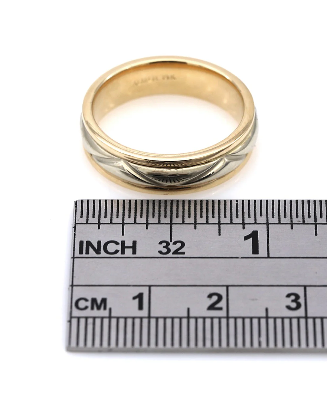 Gentlemans Two Tone Grooved Comfort Band - Image 3