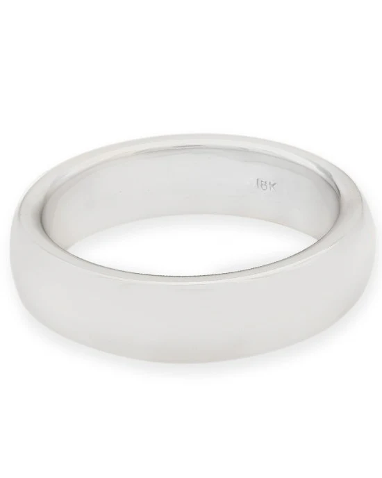 Gentleman's Wedding Band in White Gold - Image 2