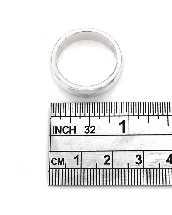 Gentleman's Wedding Band in White Gold - Image 3