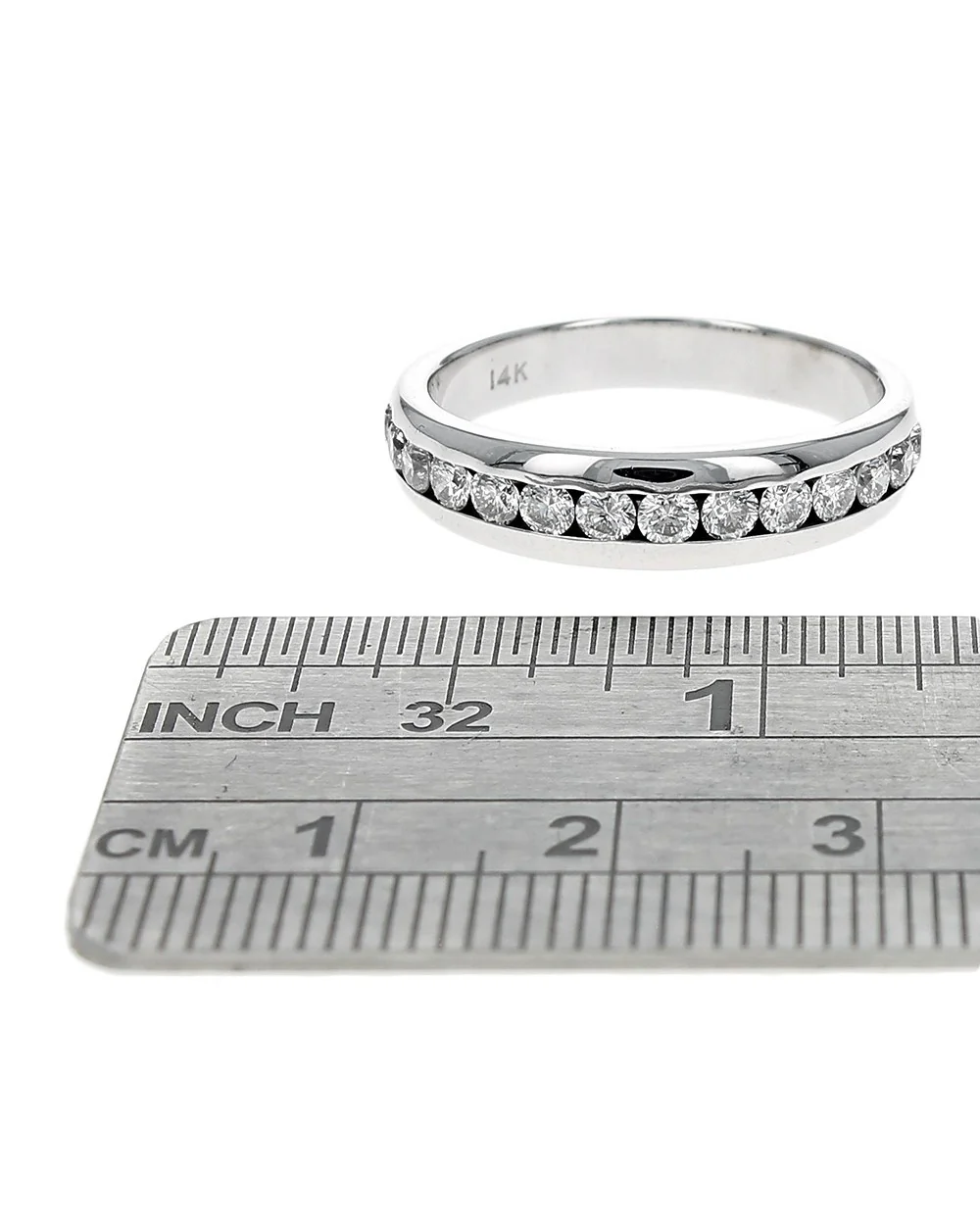 Gentlemen's Diamond Wedding Band in White Gold - Image 3