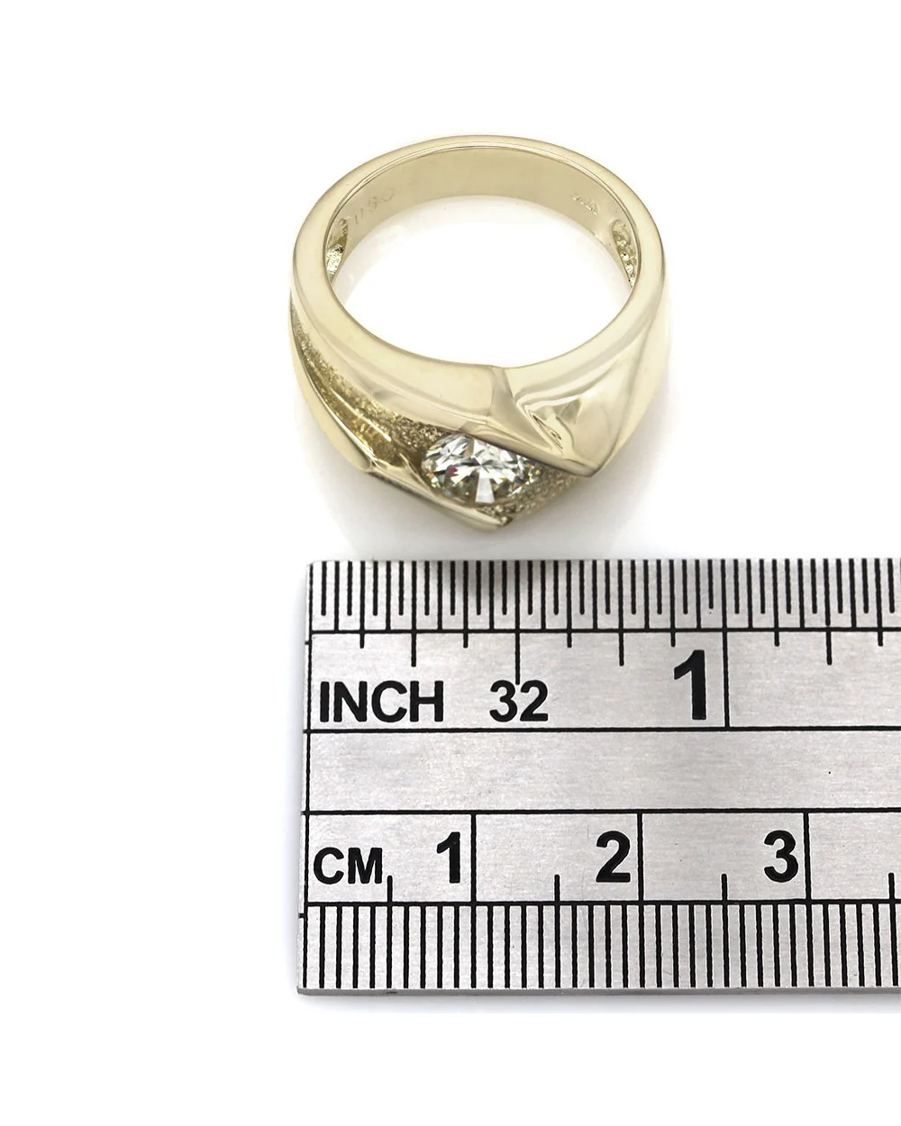 Gents Diamond Solitaire Ring in Gold - Image 3
