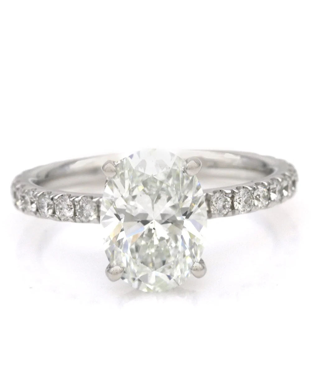 GIA Certified Oval Cut Diamond Solitaire in 18KW - Image 2