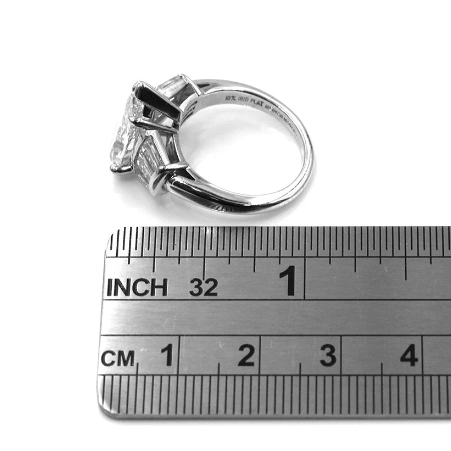 GIA Certified Pear Cut Diamond Solitaire Ring in Platinum - Image 2