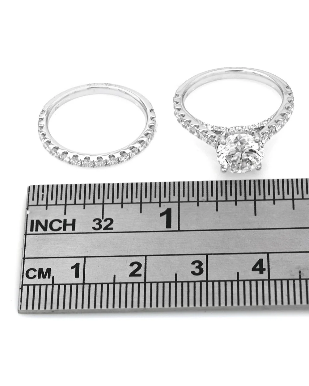 GIA Certified Round Brilliant Cut Diamond Solitaire Engagement Ring Set in 18KW - Image 3