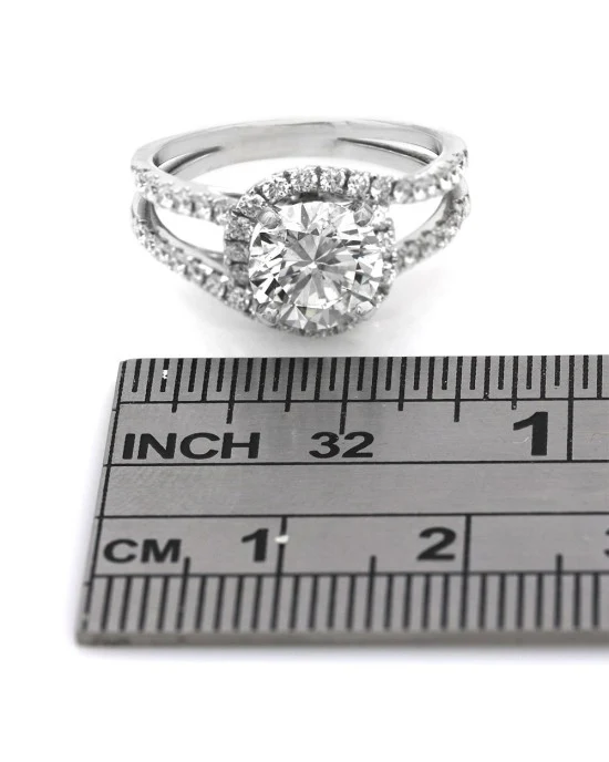 GIA Certified Round Brilliant Cut Diamond Solitaire Ring in 14KW - Image 3