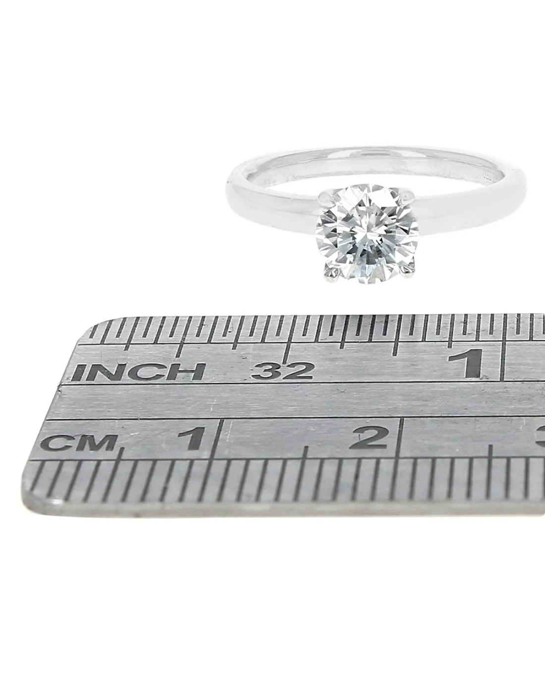 GIA Certified Round Brilliant Cut Diamond Solitaire Ring in 18KW - Image 3