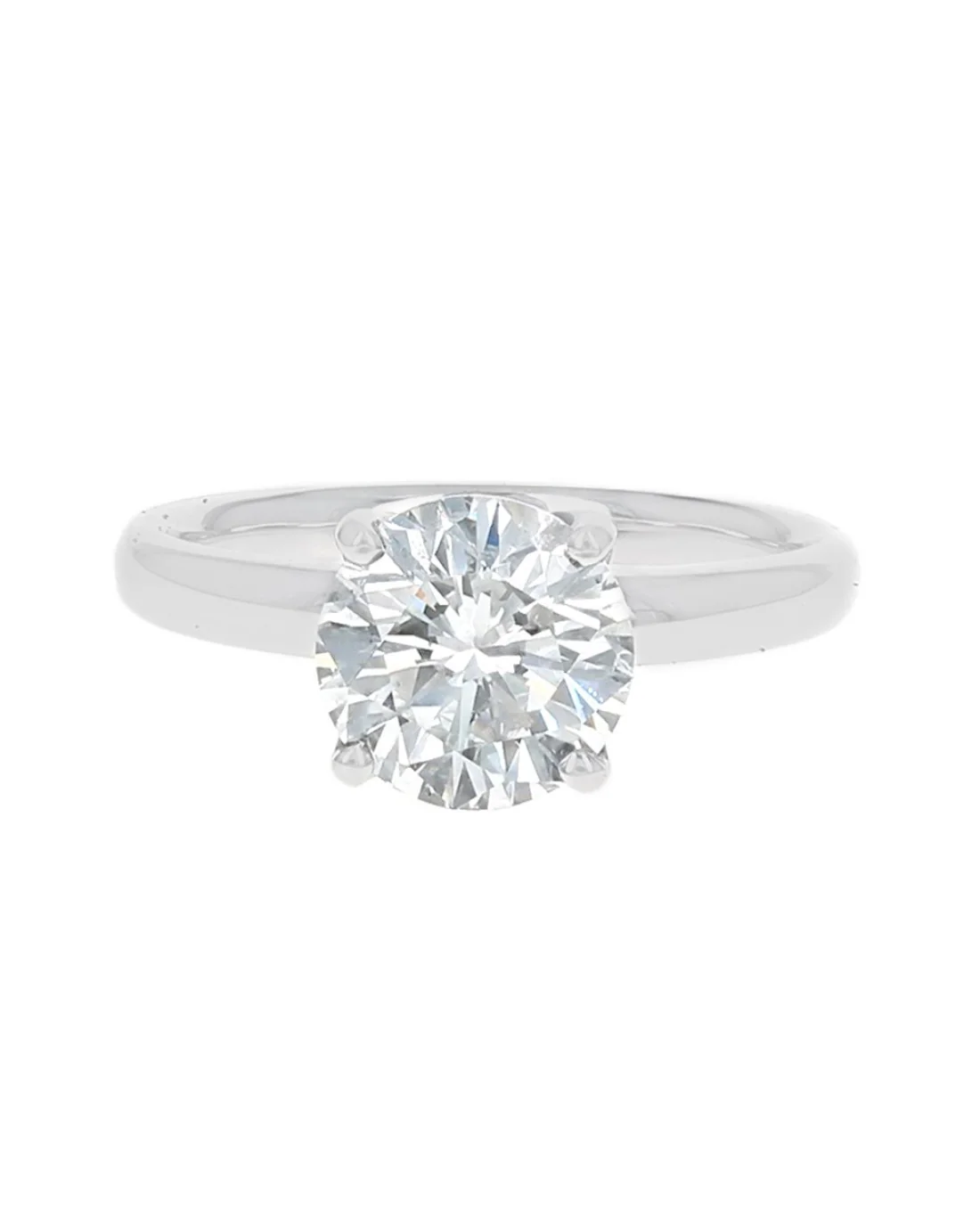 GIA Certified Round Brilliant Cut Diamond Solitaire Ring in 18KW - Image 2