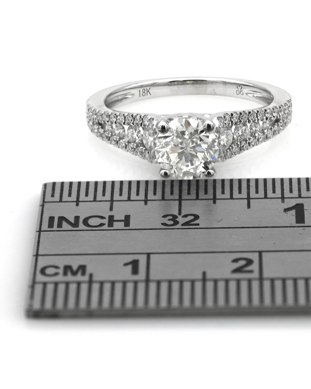 GIA Certified Round Brilliant Cut Diamond Solitaire Ring in 18KW - Image 3