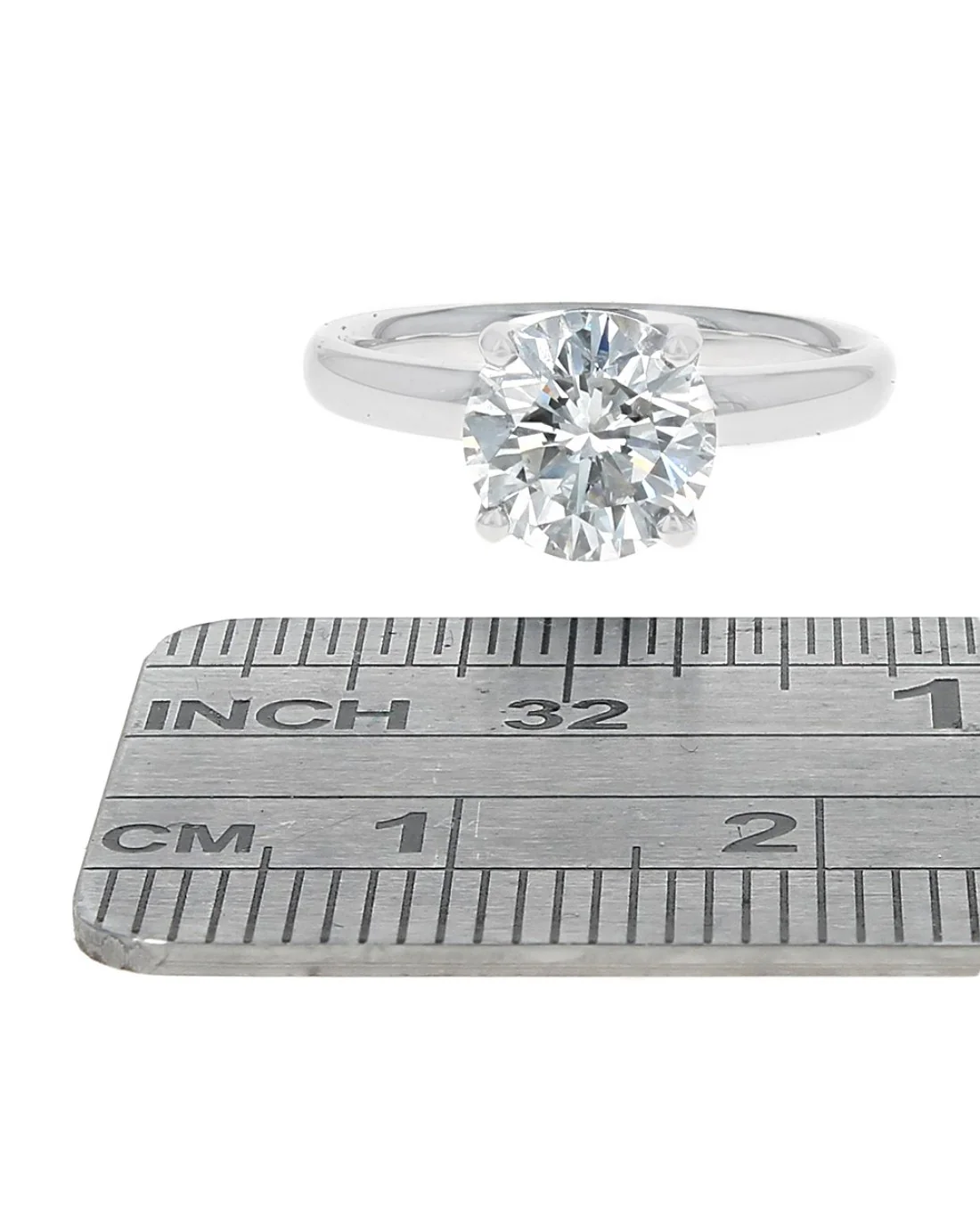 GIA Certified Round Brilliant Cut Diamond Solitaire Ring in 18KW - Image 3