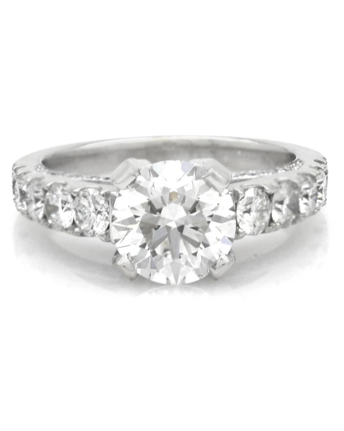 GIA Certified Round Brilliant Cut Diamond Solitaire Ring in 18KW - Image 2