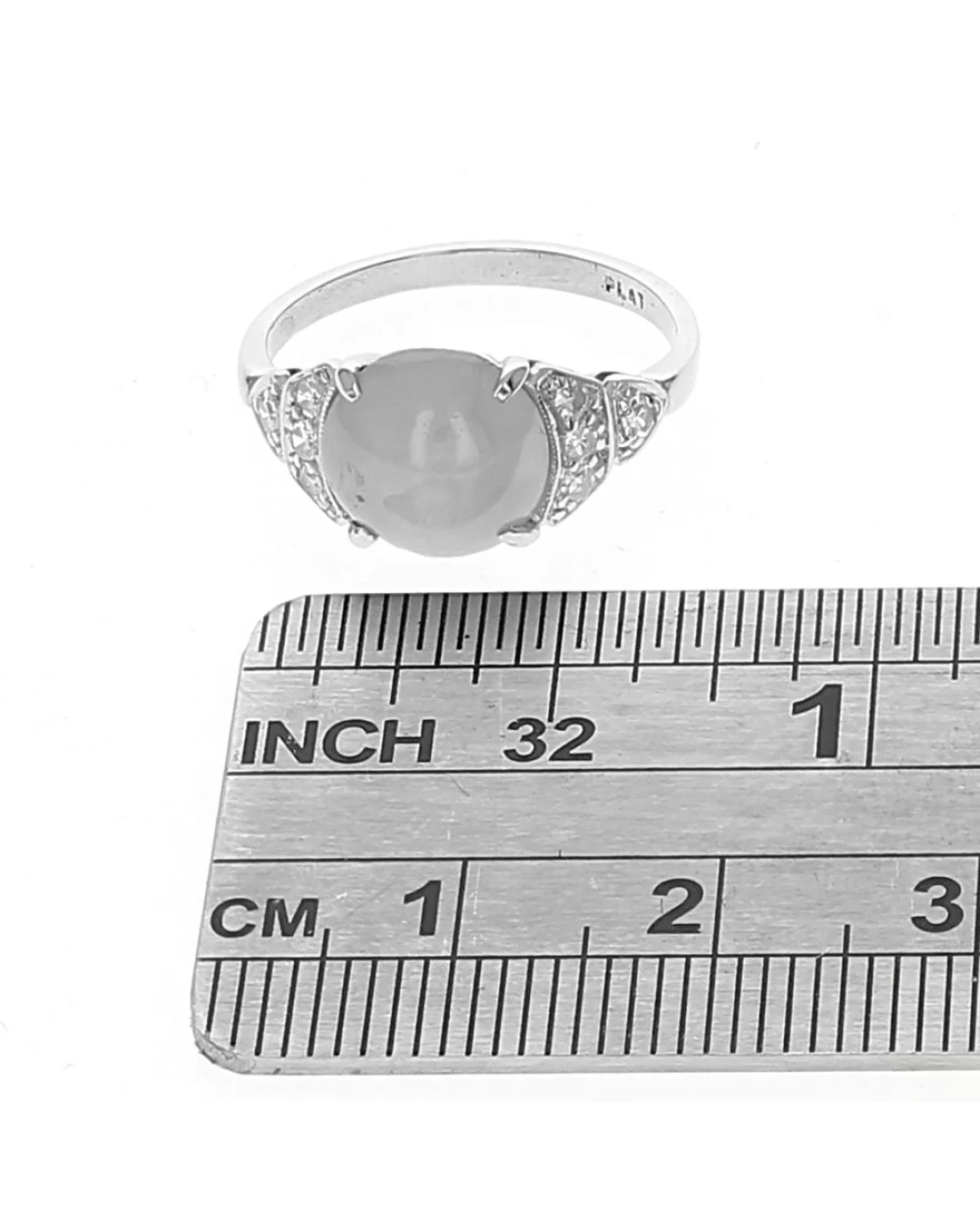Gray Star Sapphire and Diamond Accent Ring in Platinum - Image 3
