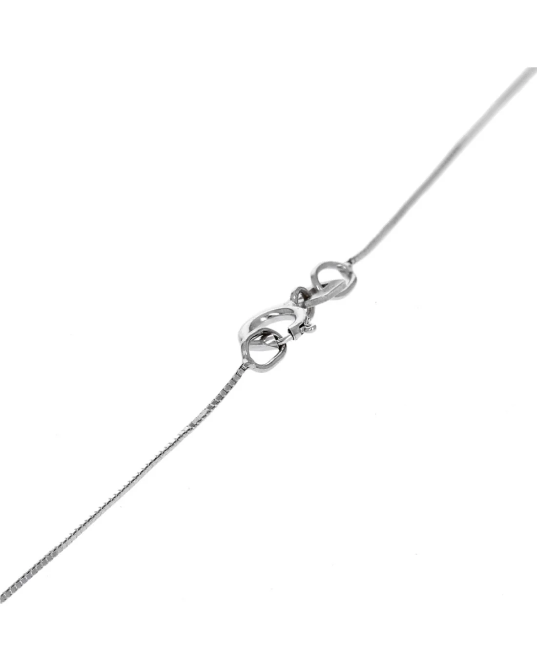 Green Beryl and Diamond Crossover Necklace in White Gold - Image 2