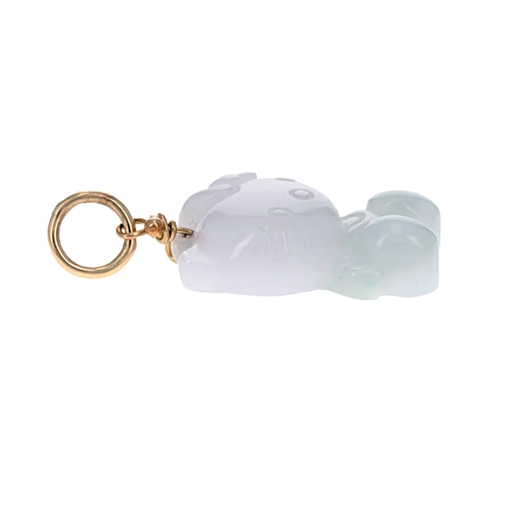 Green Lavender Jadeite Hello Kitty Pendant - Image 2