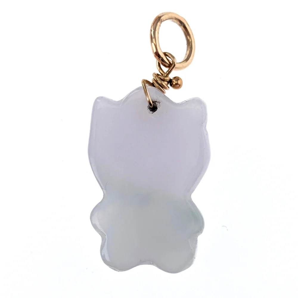 Green Lavender Jadeite Hello Kitty Pendant - Image 3