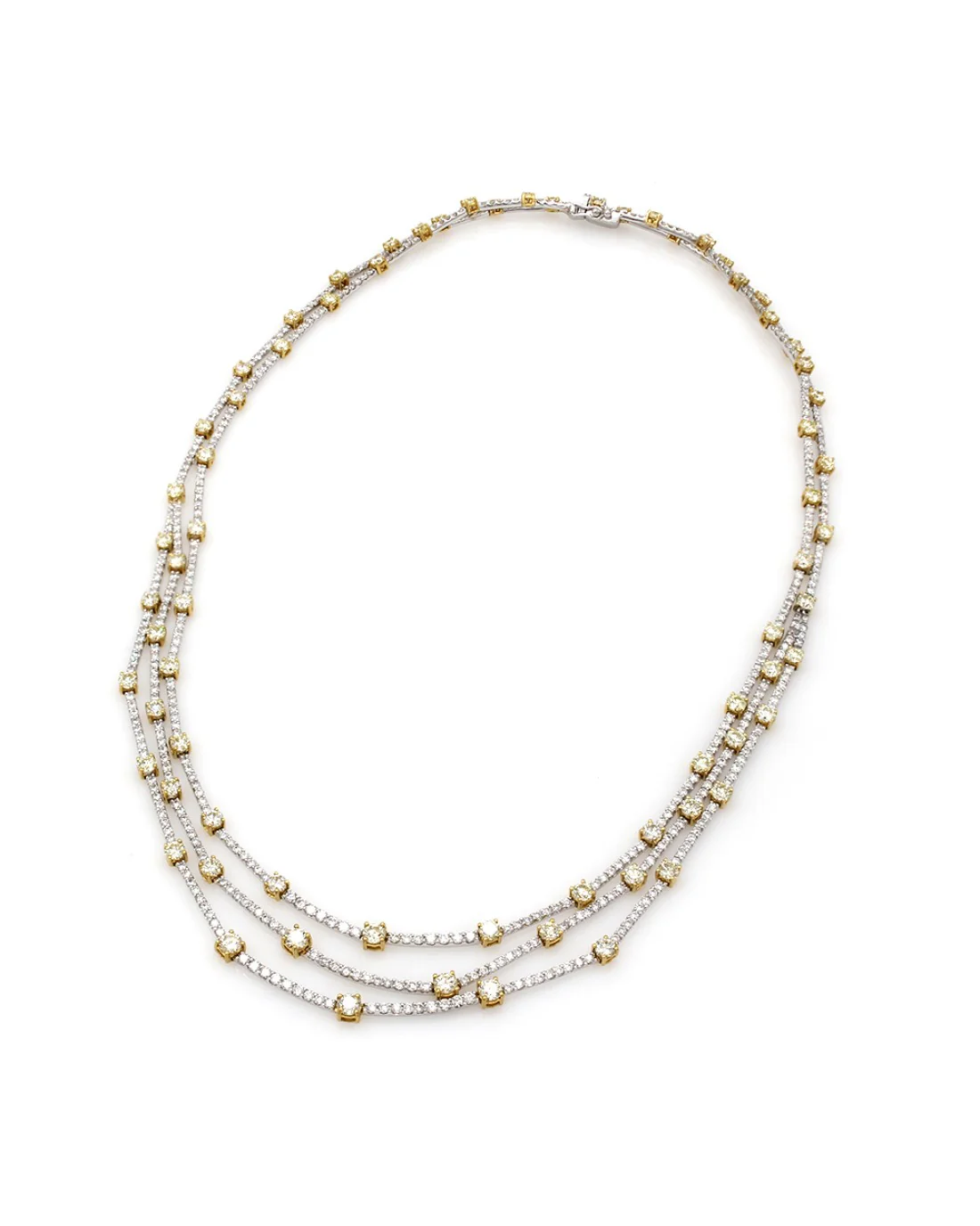 Gregg Ruth Yellow and White Diamond Necklace in Gold - Image 2
