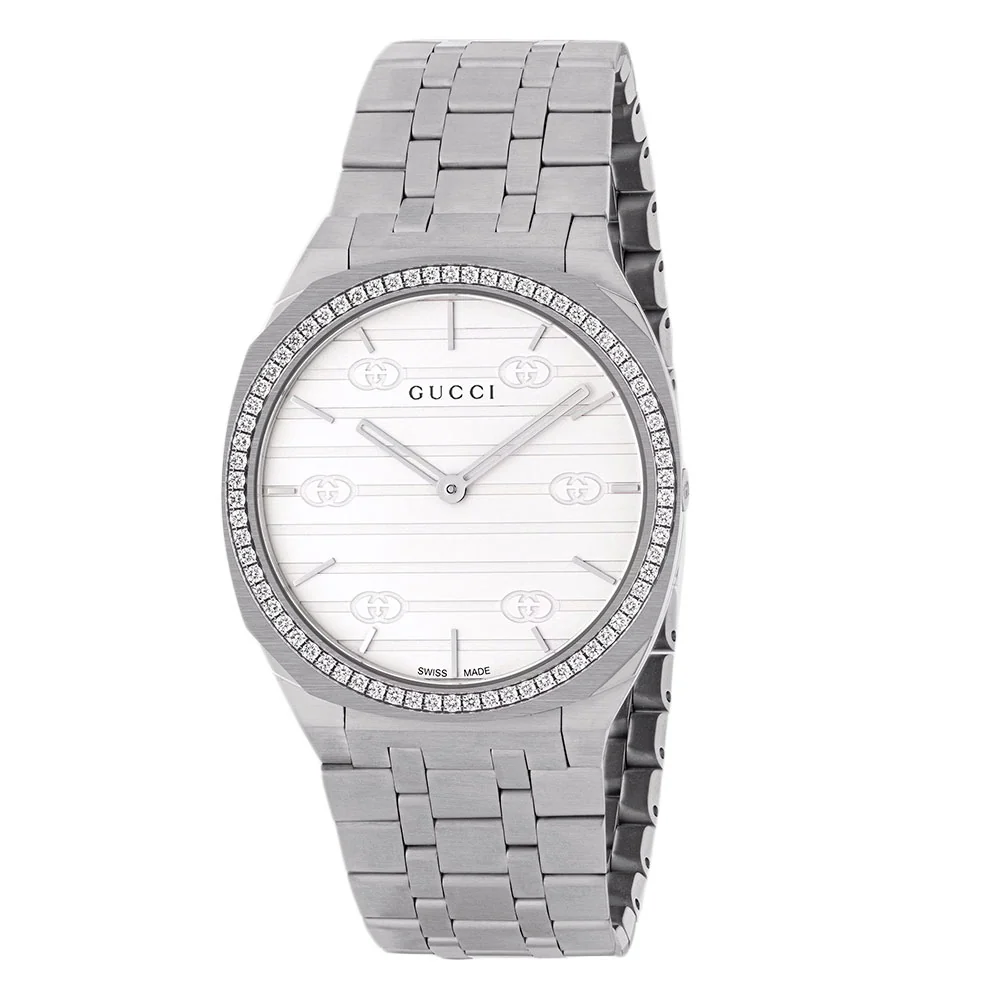 Gucci 25H's Streamline 34mm Diamond Bezel 673109
