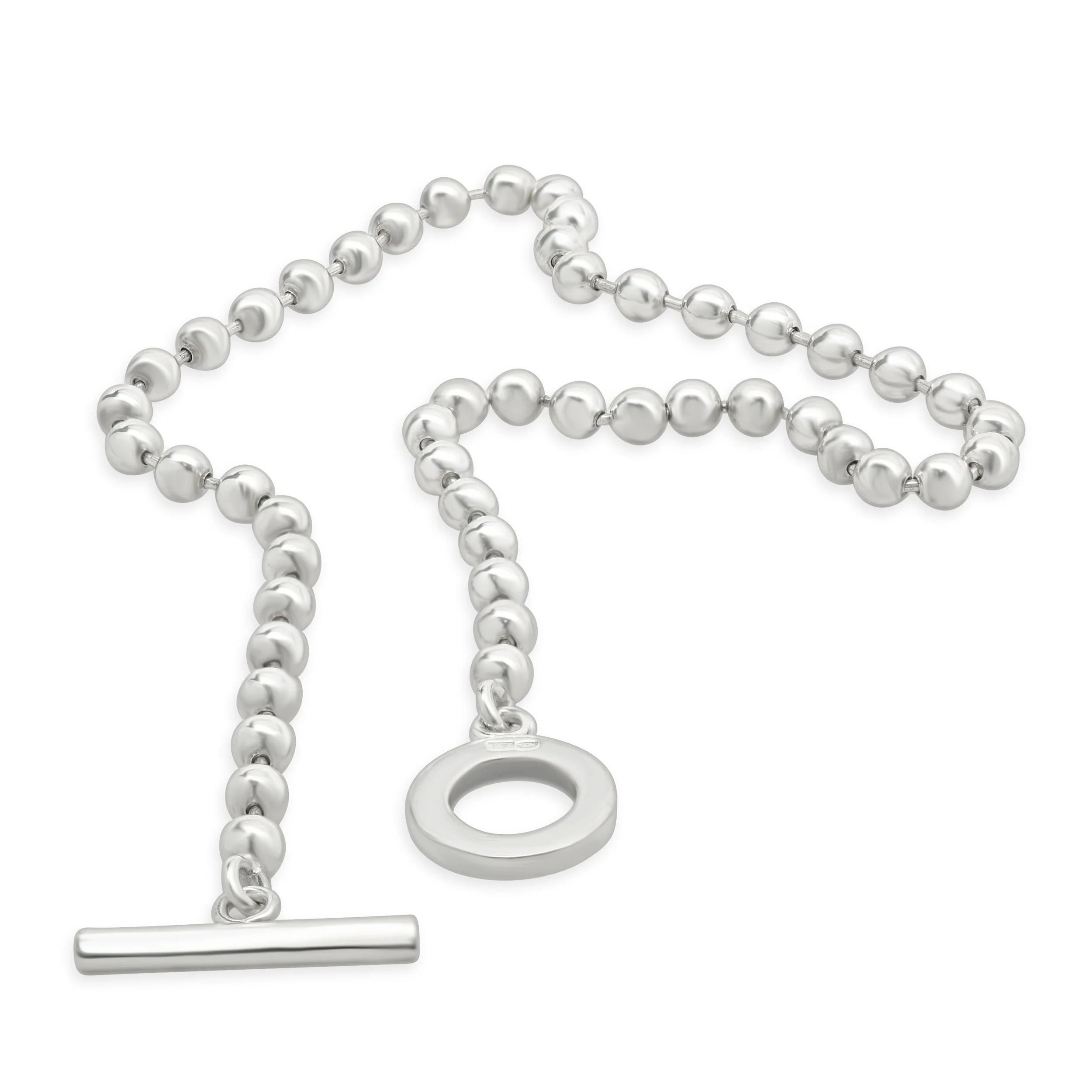 Gucci Sterling Silver Boule Beaded Necklace - Image 3