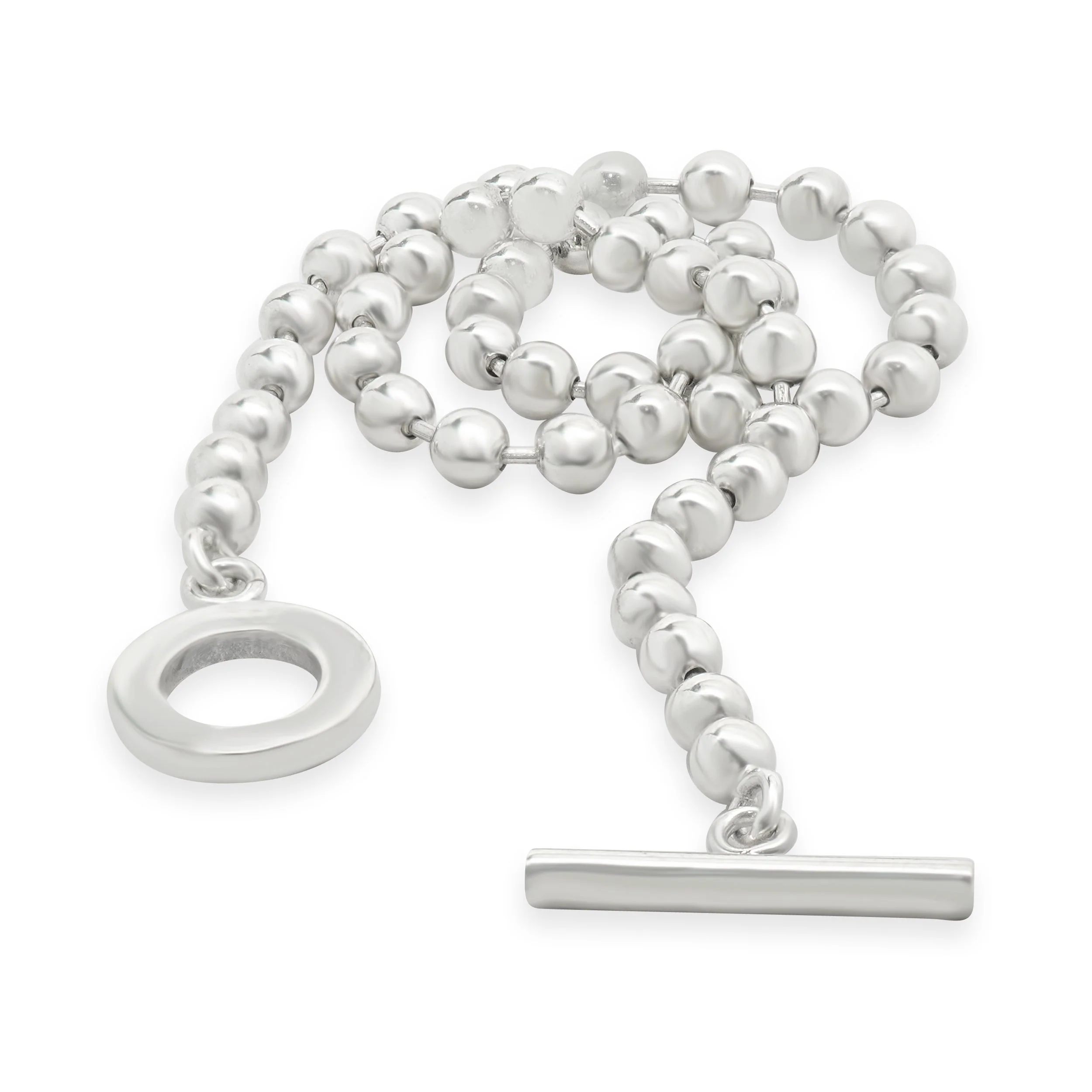 Gucci Sterling Silver Boule Beaded Necklace - Image 4