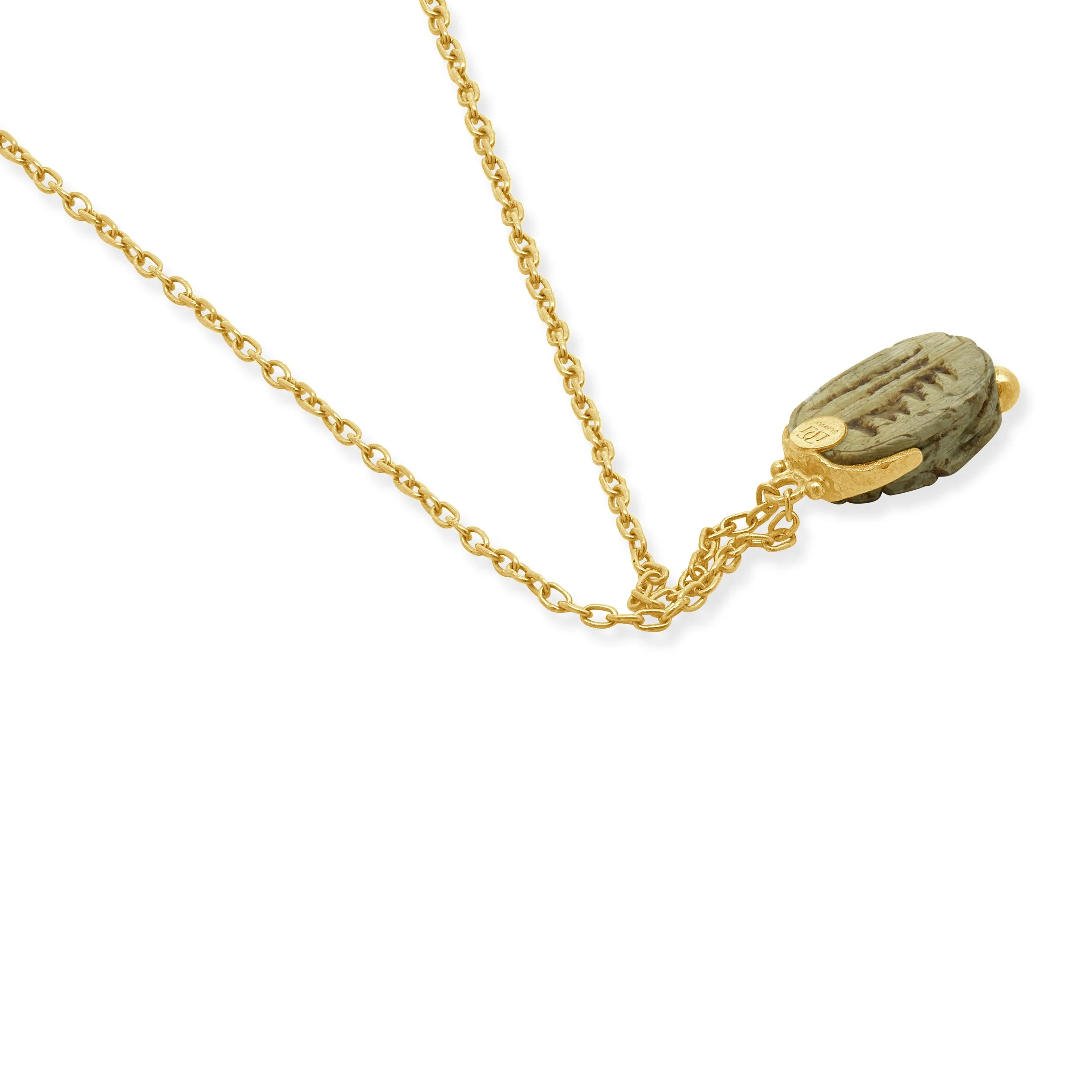 Gurhan 24 Karat Yellow Gold Scarab Egyptian Revival Necklace - Image 4