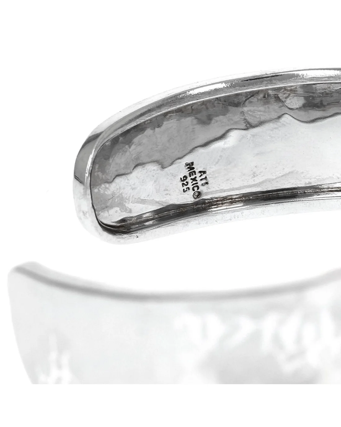 Hammered Cuff Bracelet in Sterling Silver - Image 2