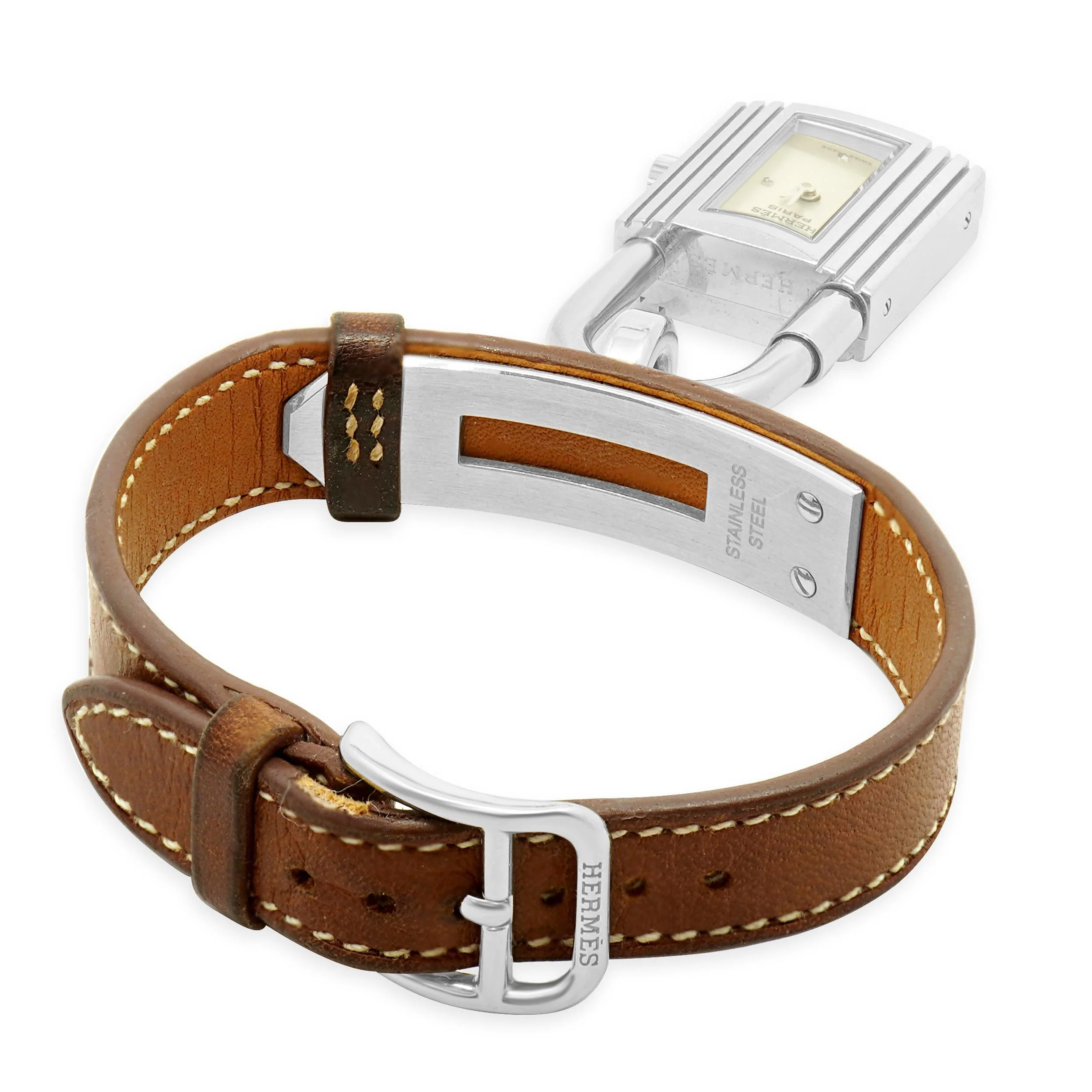 Hermes Stainless Steel Kelly Cadena - Image 4