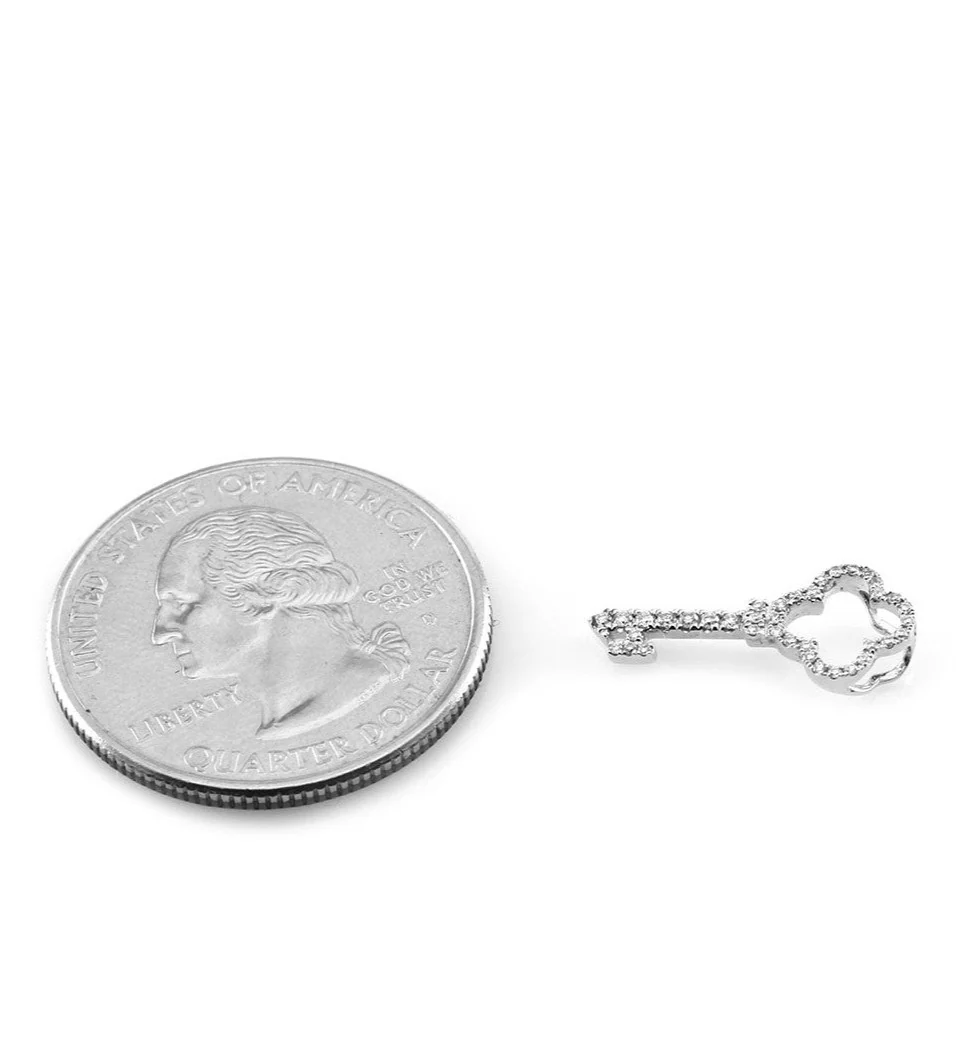 Hidalgo Diamond Key Pendant in Gold - Image 3