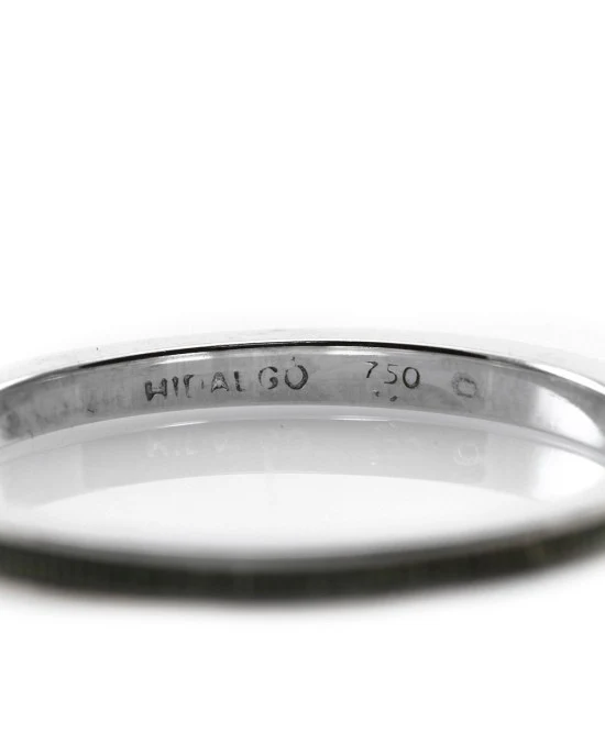 Hidalgo Green Enamel Stackable Eternity Band in Gold - Image 4