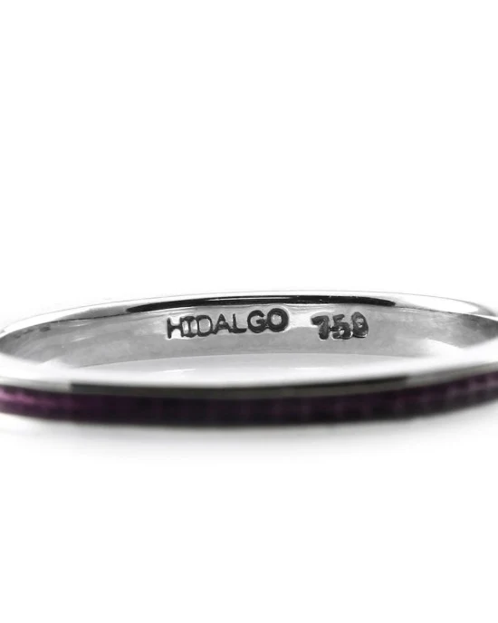 Hidalgo Purple Enamel Stackable Eternity Band in 18K White Gold SZ 6.5 - Image 3