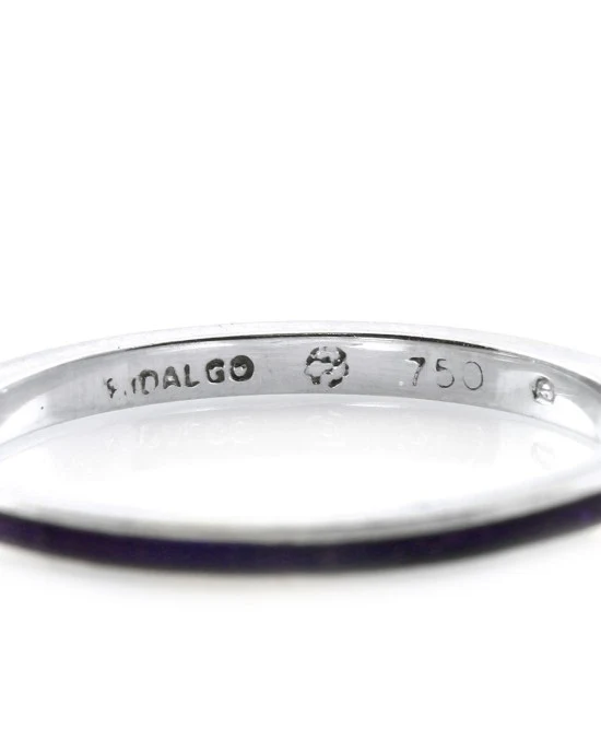Hidalgo Purple Enamel Stackable Eternity Band in Gold - Image 4