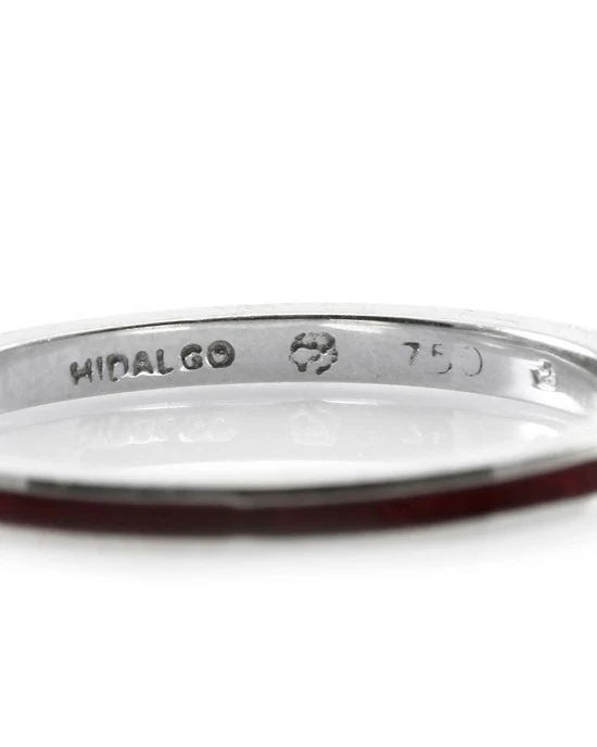 Hidalgo Red Enamel Stackable Eternity Band in Gold - Image 4