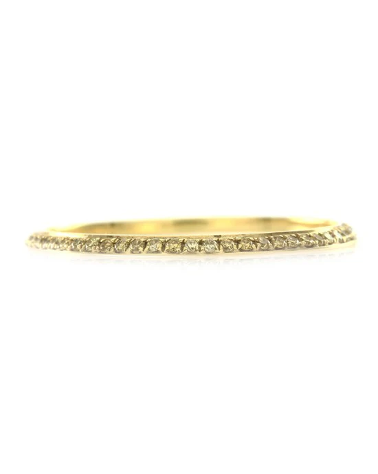 Hidalgo Slanted 0.20ctw Yellow Diamond Eternity Band in 18K Yellow Gold SZ 6.25