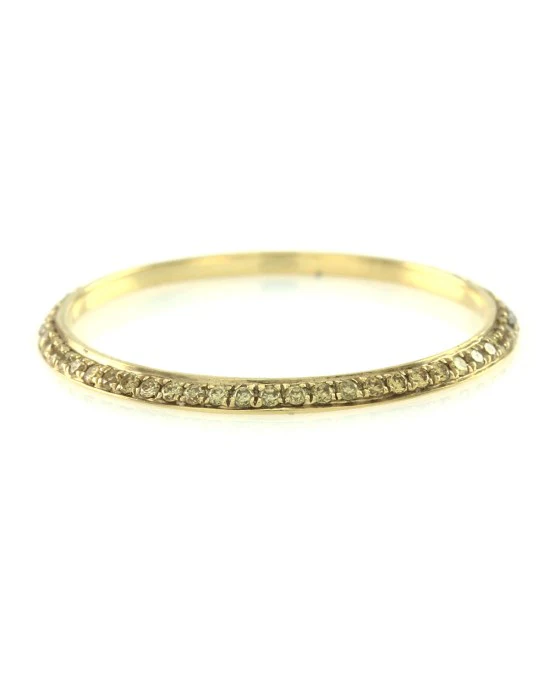 Hidalgo Slanted 0.20ctw Yellow Diamond Eternity Band in 18K Yellow Gold SZ 6.25 - Image 2