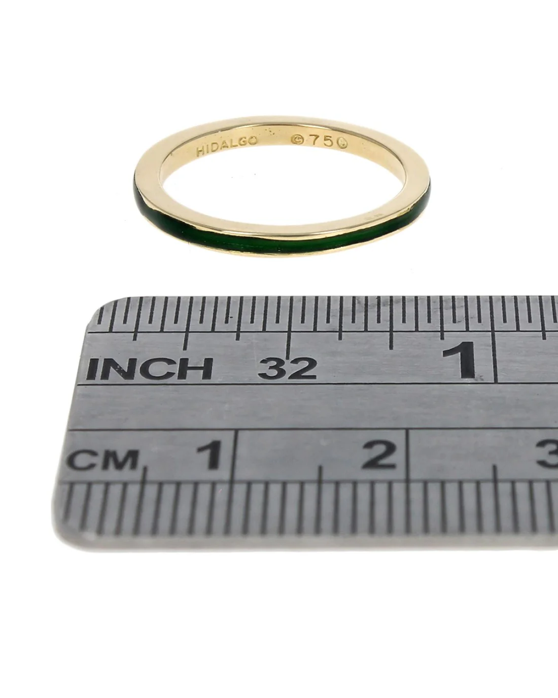 Hidalgo Thin Green Enamel Band - Image 3