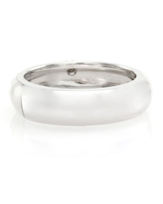 Hidalgo White Enamel Flower Band w/ 0.06ctw Diamonds in 18K White Gold SZ 6.25 - Image 4