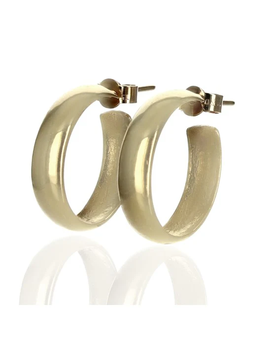 High Polish Curved Hoop Earrings
