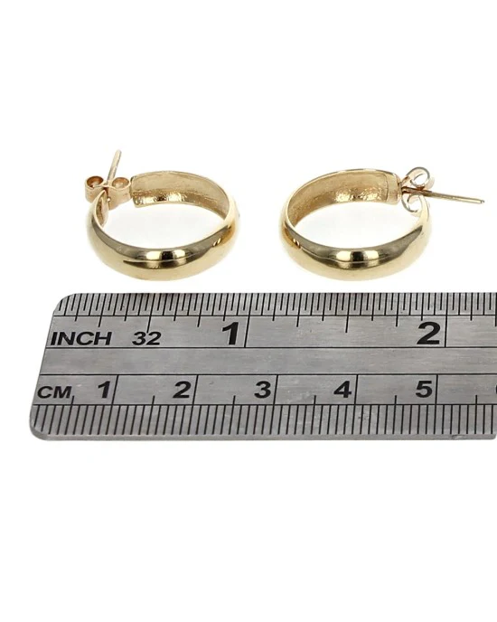 High Polish Curved Hoop Earrings - Image 3