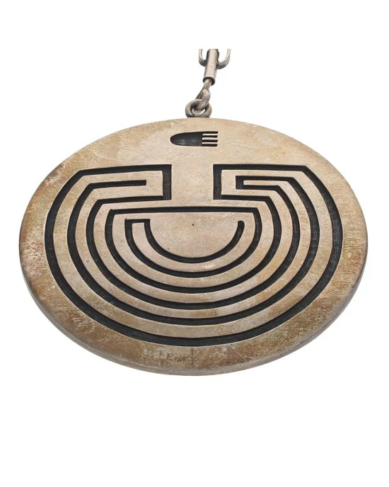 Hopi Sterling Silver Man in the Maze Reversible Necklace - Image 3